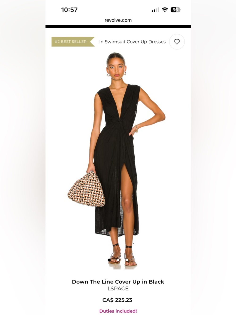 L Space Down The Line Cover Up in Black